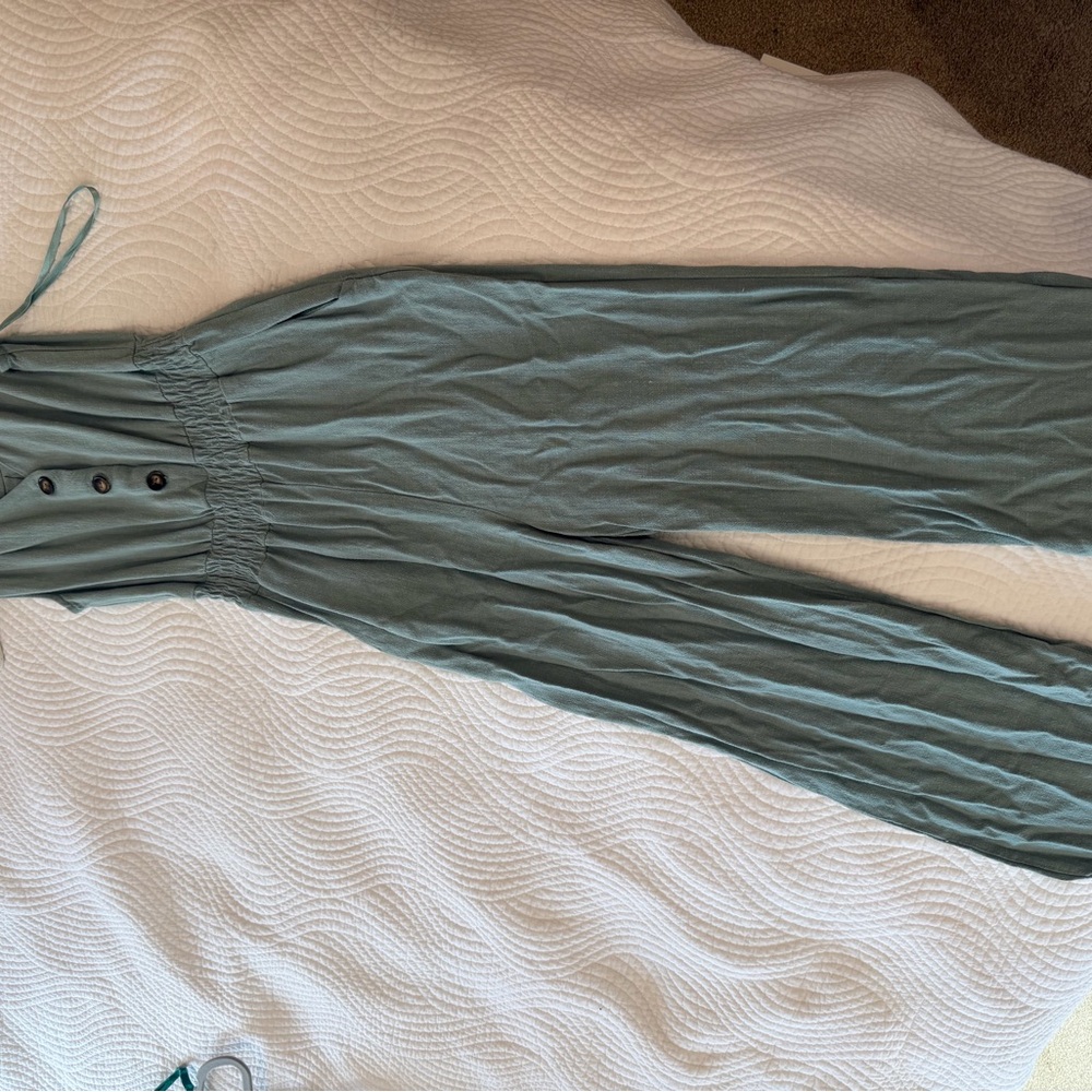 Teal Sleeveless Jumpsuit
